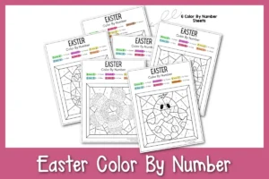 easter color by number