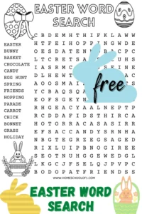 easter word search printable