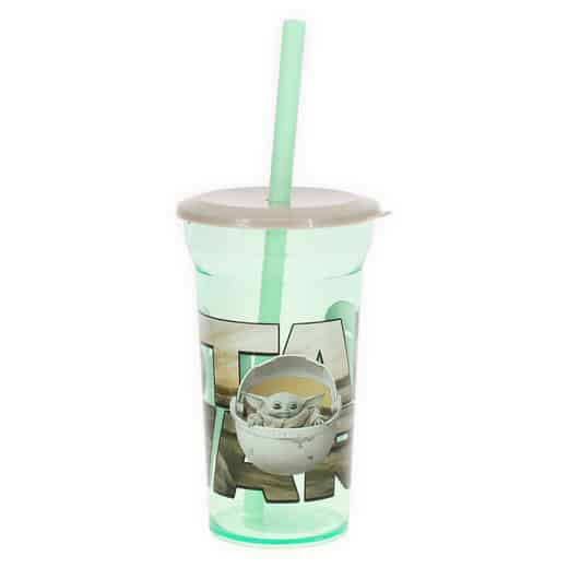 grogu cup with lid green