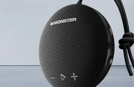 Monster waterproof portable shower speaker with Bluetooth.