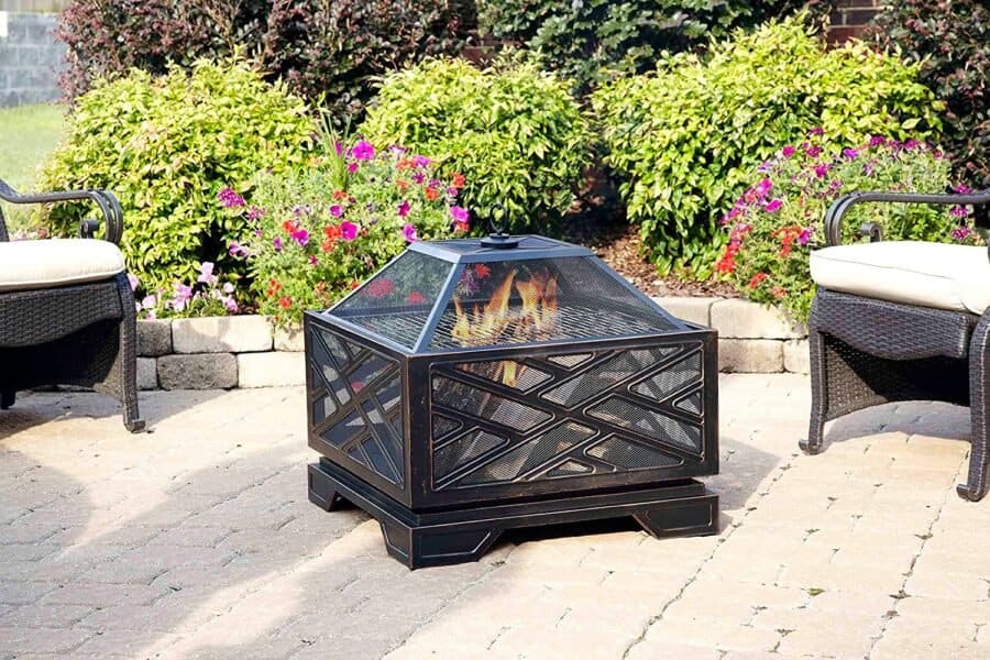 pleasant hearth martin extra deep wood burning fire pit