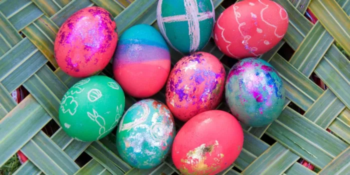 dyed easter eggs