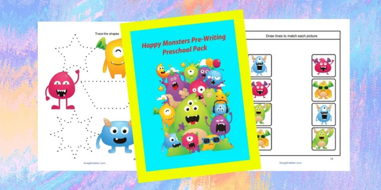 pre writing monster pack