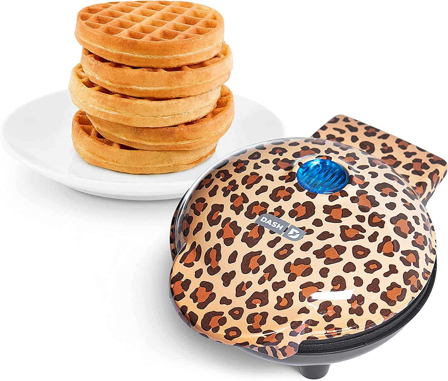 dash mini maker for individual waffles leopard