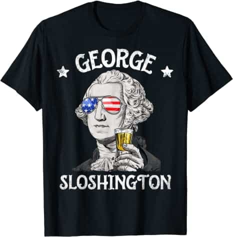 george sloshington washington 4th of july men women usa flag t shirt