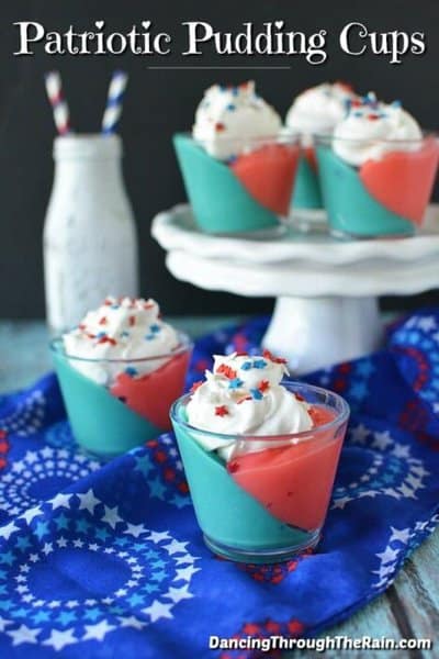 patriotic pudding cups