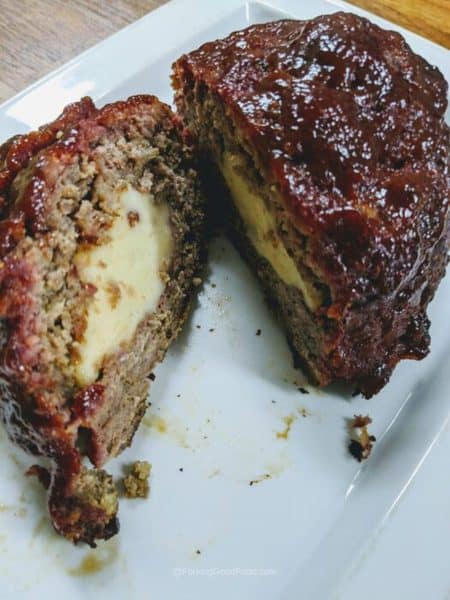 smoked meatloaf with gouda and bourbon