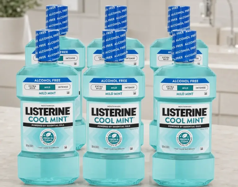 six bottles of listerine cool mint mouthwash