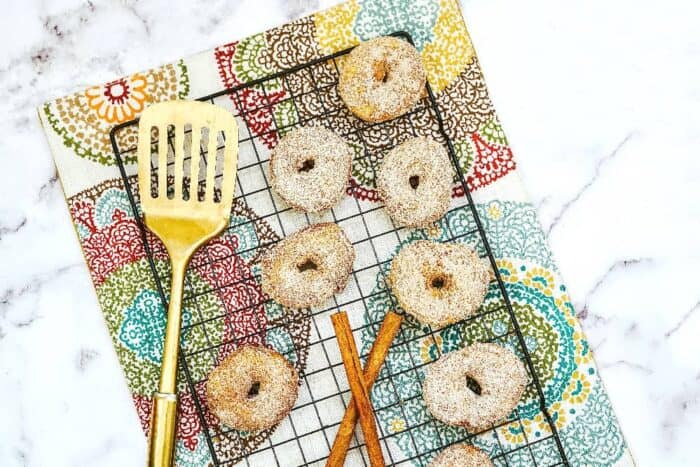 affordable & easy cinnamon sugar air fryer donuts