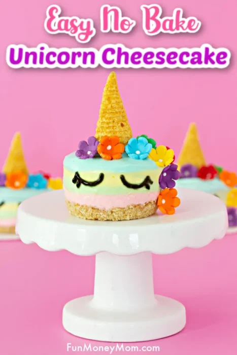 bite size unicorn cheesecakes