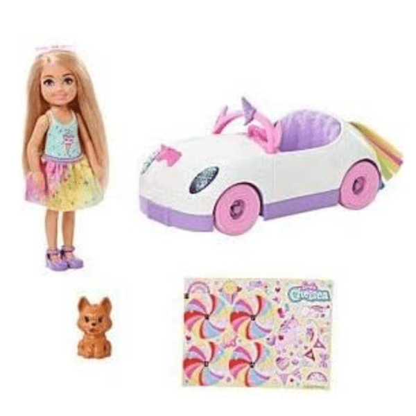 barbie chelsea unicorn car