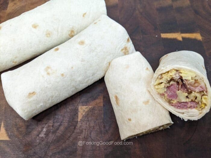 corned beef hash breakfast wrap