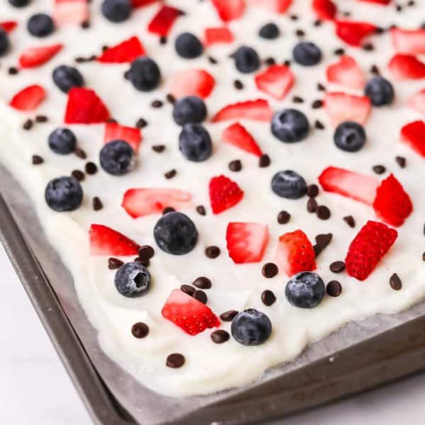 frozen yogurt bark