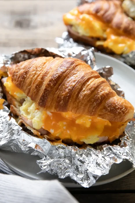 freezer friendly croissant breakfast sandwich recipe
