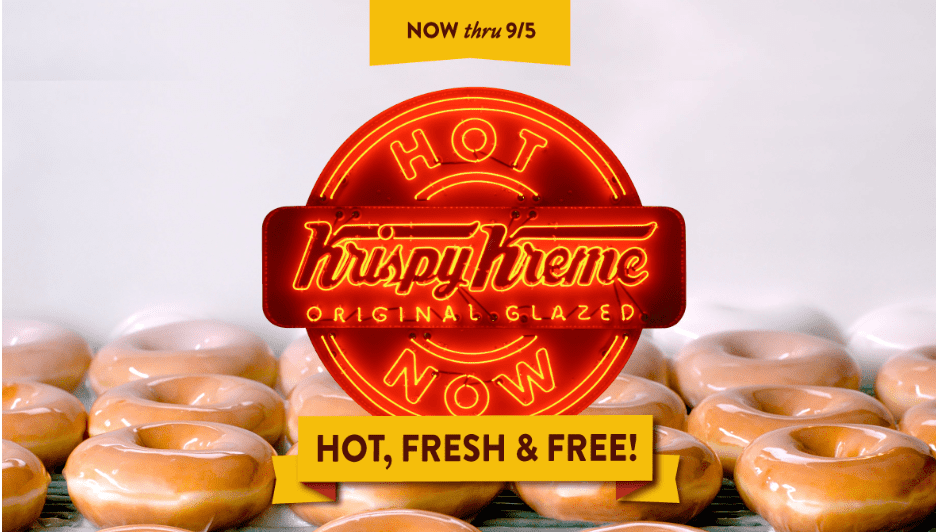krispy kreme hotlight free donut