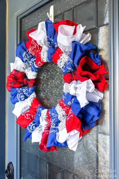 patriotic bandana wreath