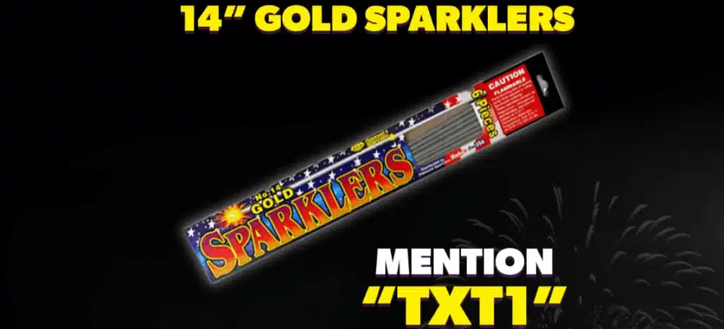 14-inch gold sparklers, fireworks display, TXT1 promo
