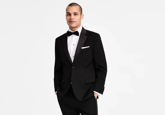 Man in black tuxedo and bowtie