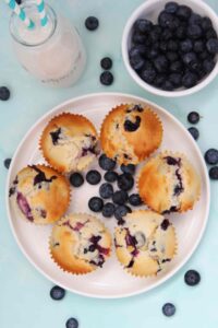 air fryer blueberry muffins