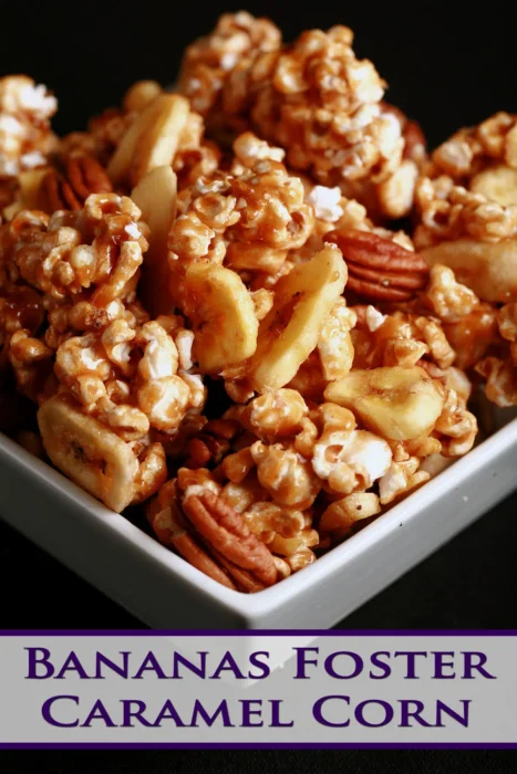 bananas foster popcorn pinterest