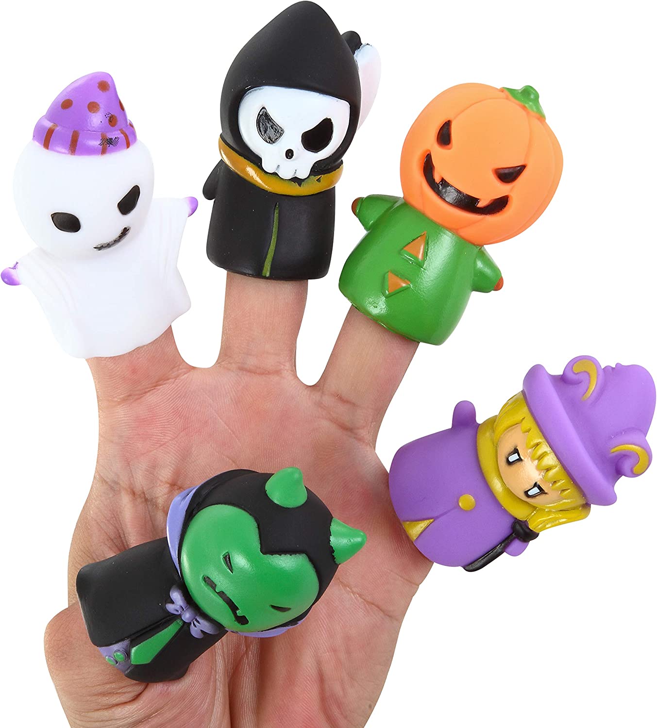 halloween 20 pcs character finger puppets witch