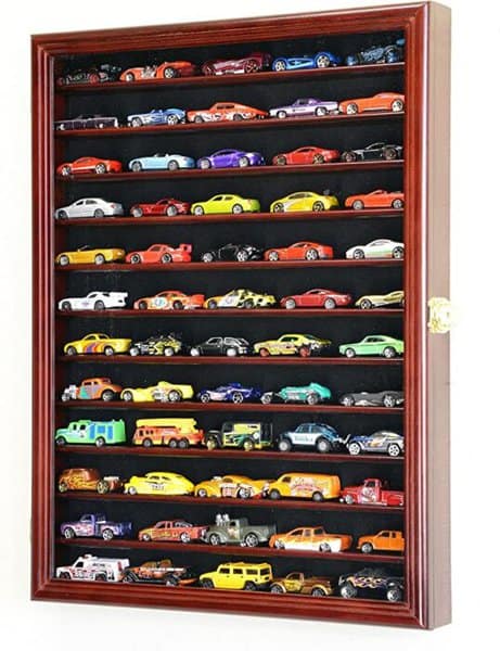 hot wheels matchboxscale diecast display case cabinet wall rack protection