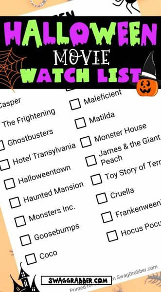 halloween movie checklist