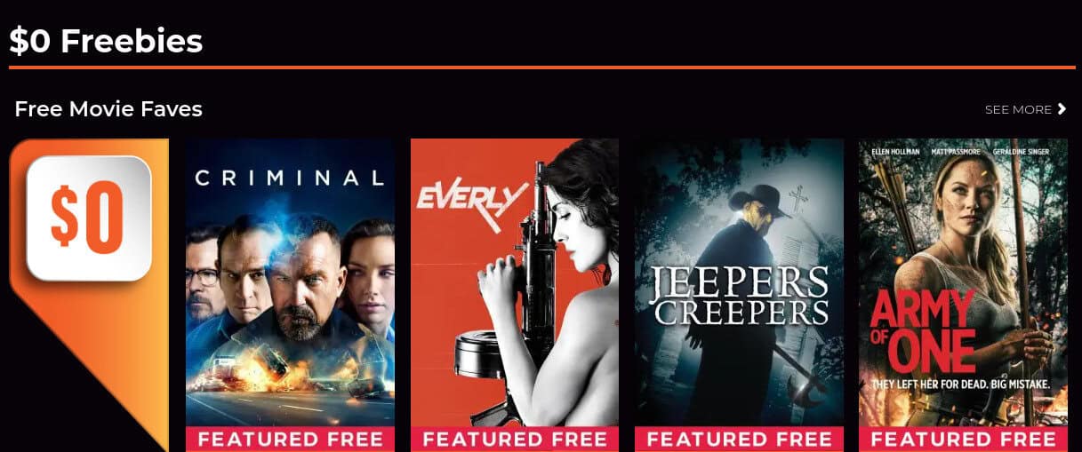 redbox value free movies