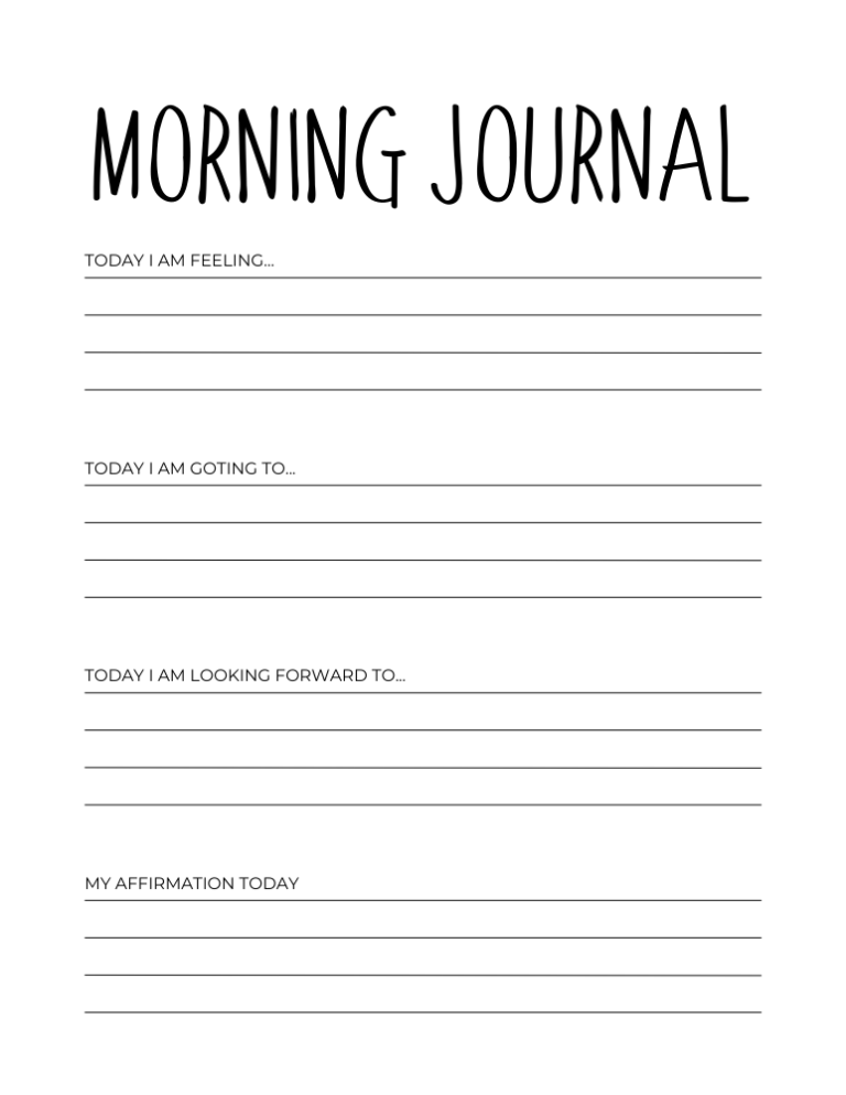 Free Printable Gratitude Journal Pages + Tips to Starting a Journal ...