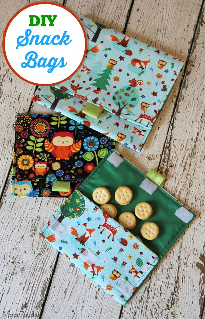 cute diy reusable snack bags