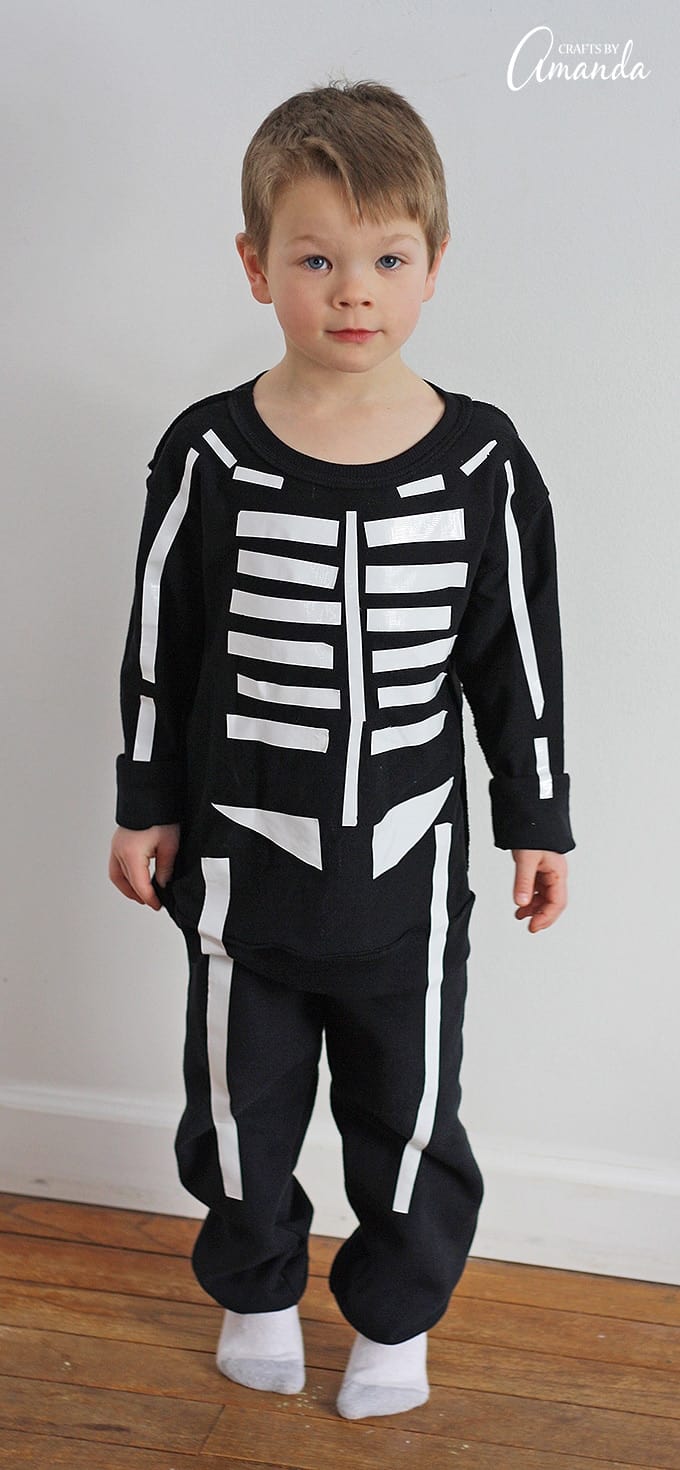 duct tape skeleton costume