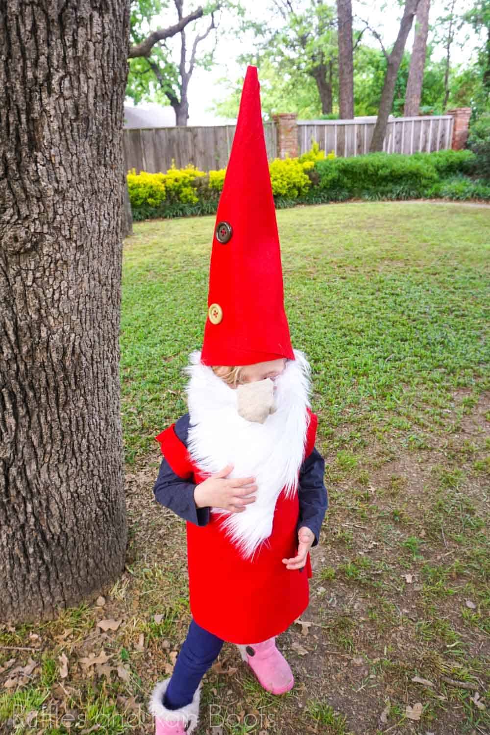 easy no sew diy gnome costume