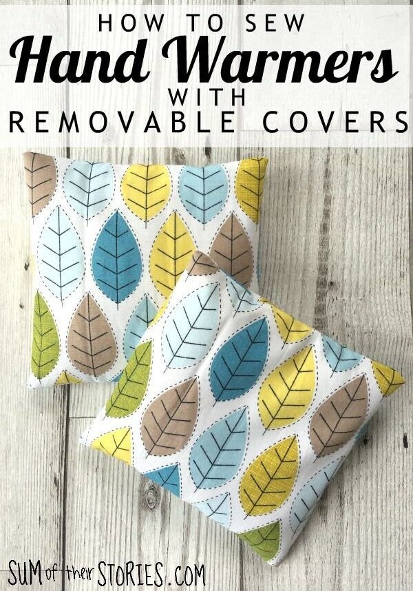 how to sew simple hand warmers with removable covers