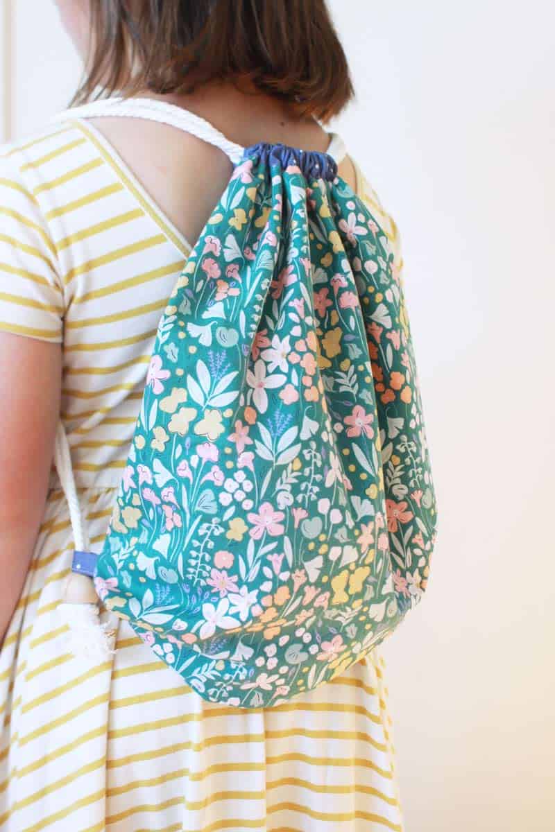 lined drawstring backpack tutorial