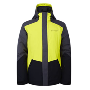 spyder men's standard wildcard insulated ski jacket, citron