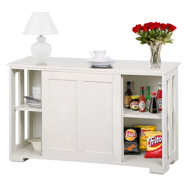 topeakmart antique white buffet cabinet