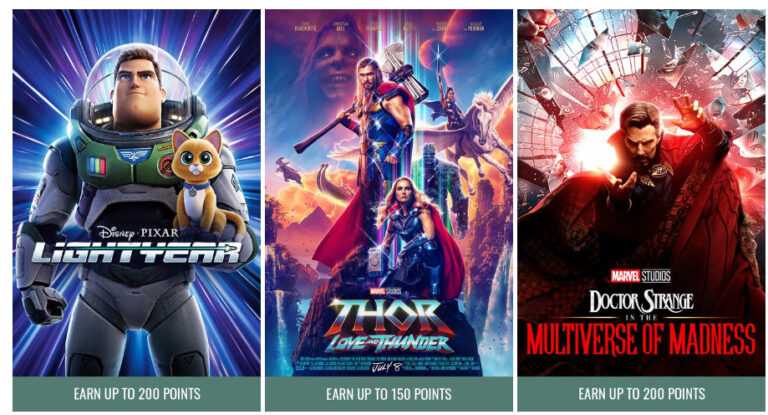 earn disney points for watching movies