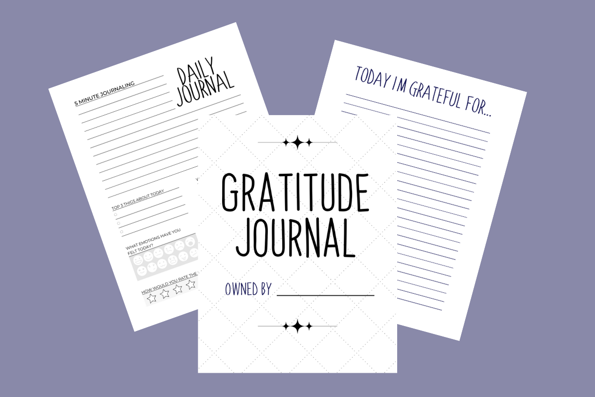 gratitude journal mock up