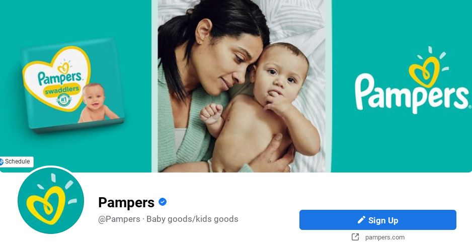pampers facebook page