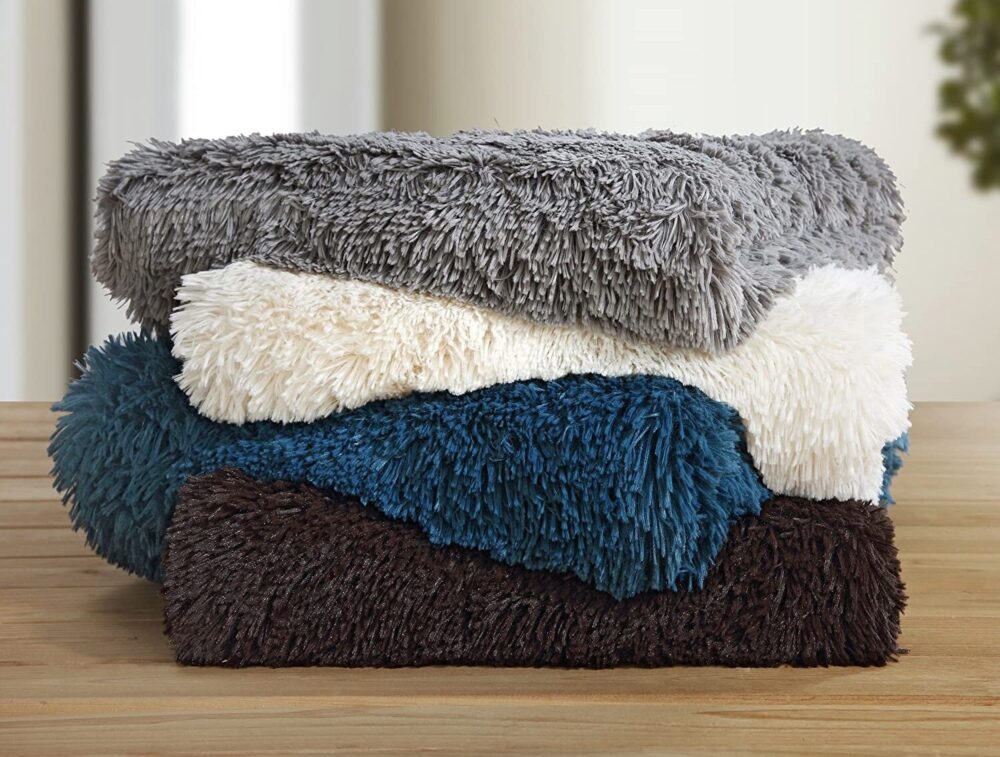 chic home elana shaggy faux fur supersoft ultra plush decorative throw blanket