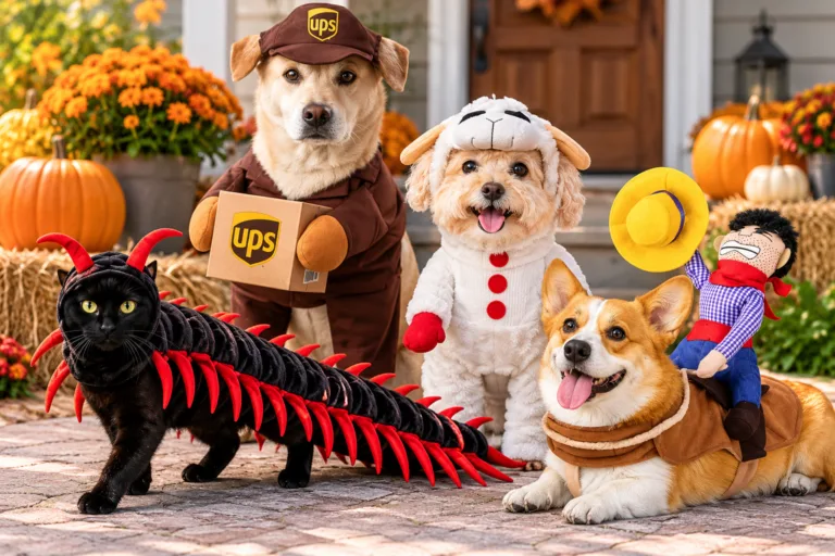 Festive Halloween Pet Costume Parade funny pet Halloween costumes