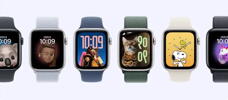 Smartwatches with customizable bands and emergency SOS feature.