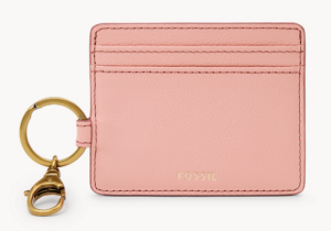 fossil pink card case