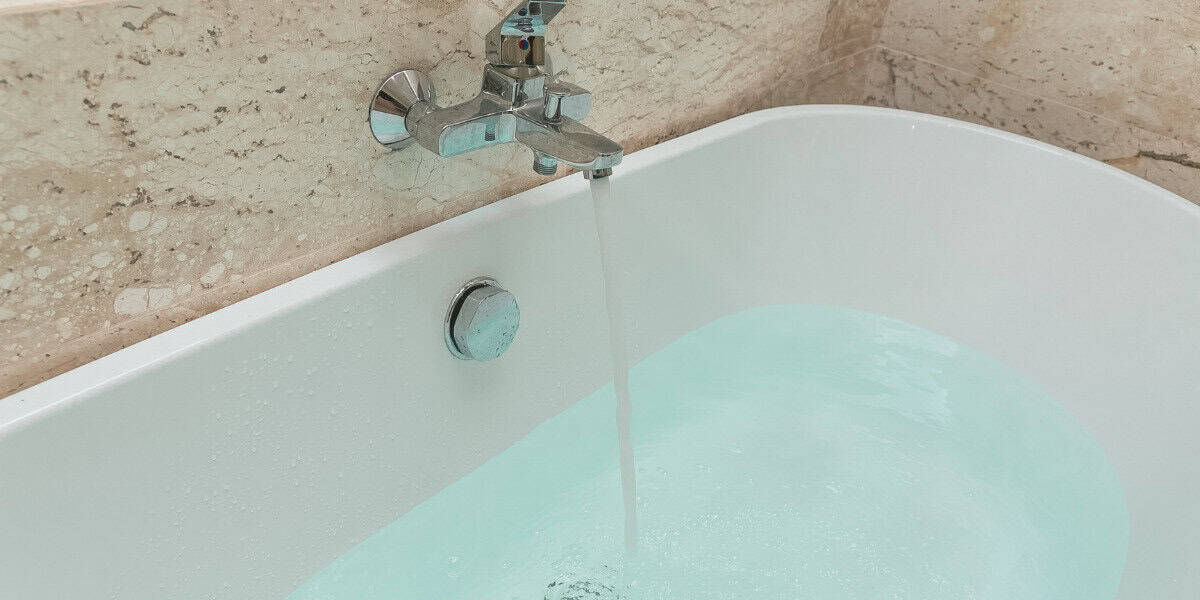 tub with water