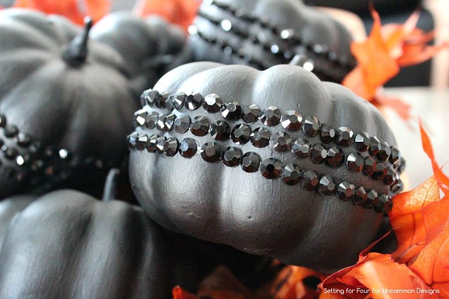 diy jeweled halloween pumpkins