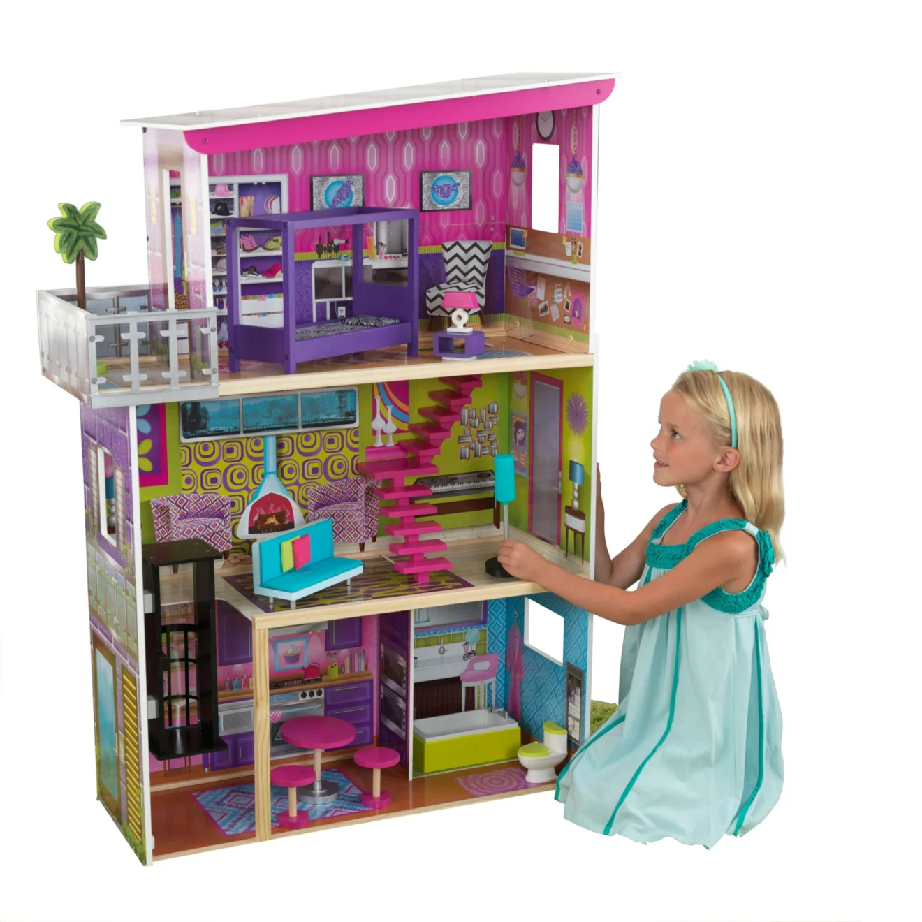 kidkraft super model wooden dollhouse no background