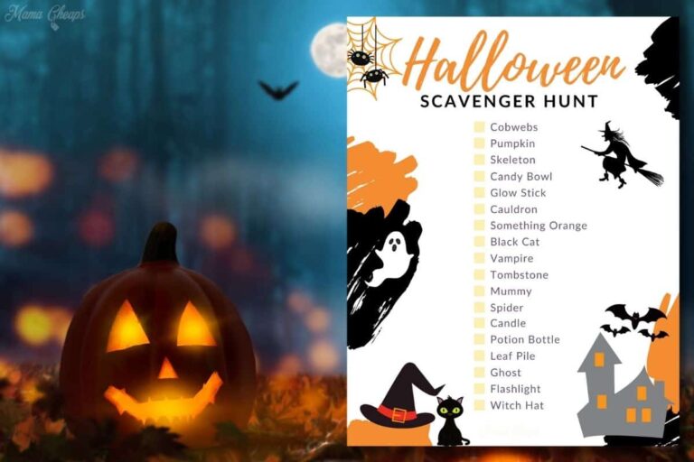 printable halloween scavenger hunt hero