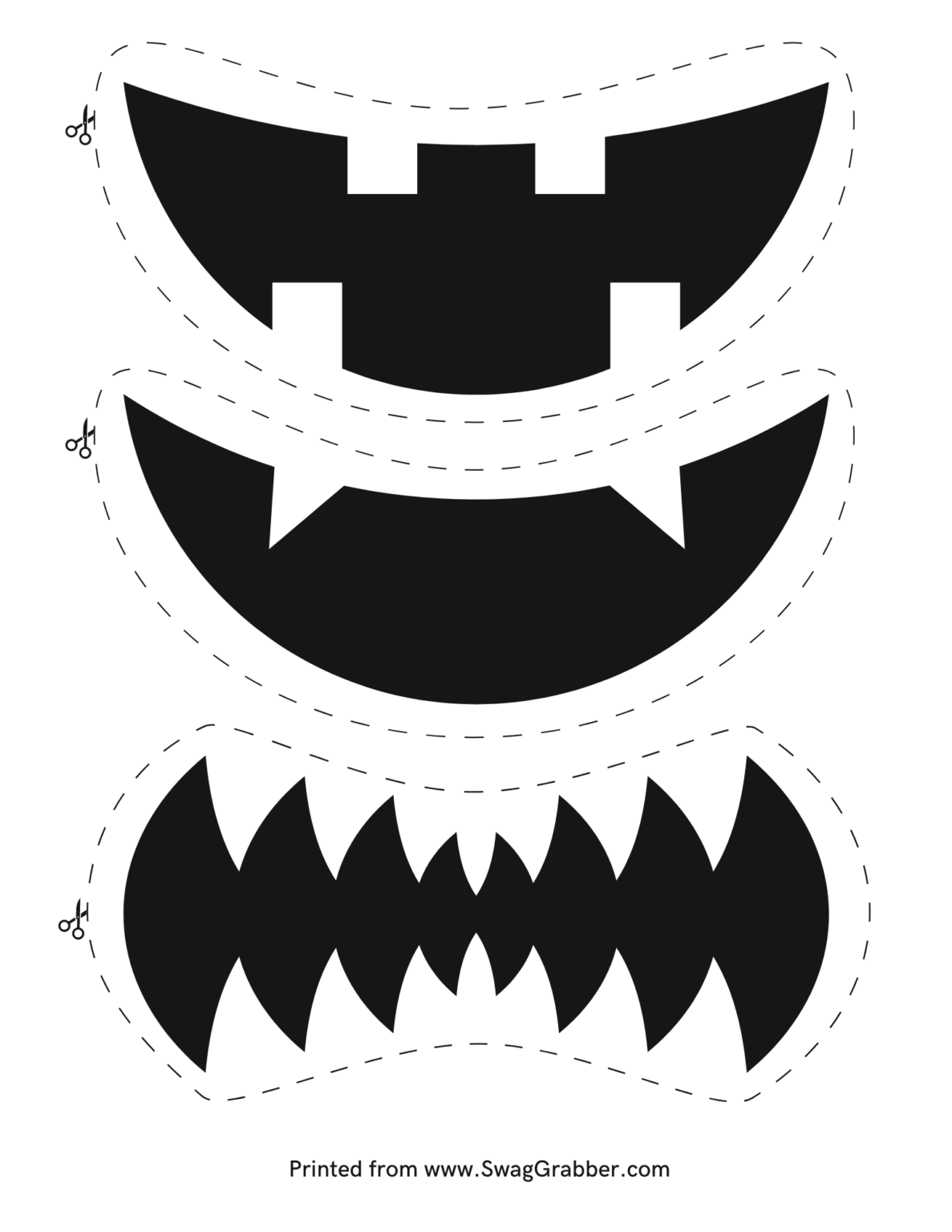 FREE Printable Halloween Pumpkin Stencil Templates | SwagGrabber