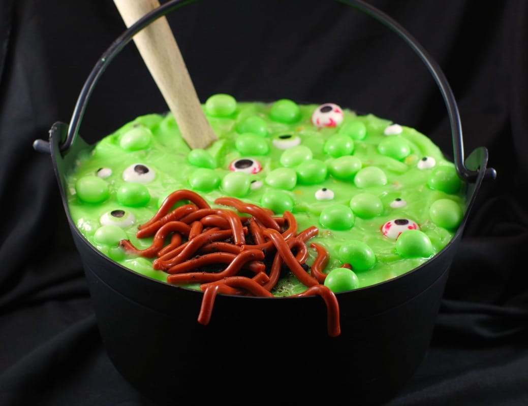 witches brew spumoni trifle with jello worms a halloween potluck dessert