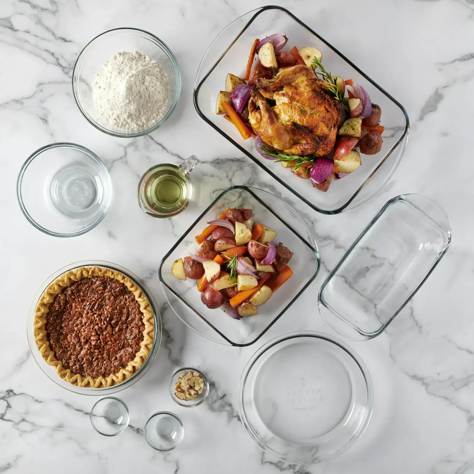 anchor hocking glass 11 piece bakeware set